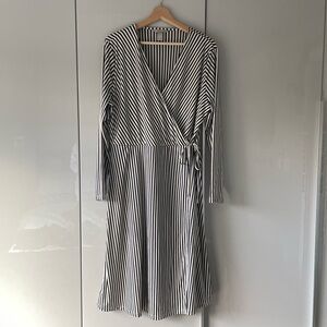 H&M Striped Wrap Dress